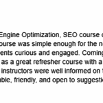 SEO Testimonial from Sandrina