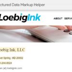 Loebig Ink contact page in Structured Data Markup Helper