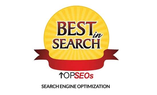 Best in Search seal from Top SEOs.com 